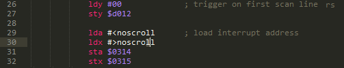 Scroller setup code