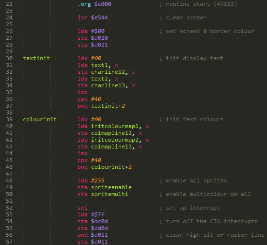 6510 Assembly Syntax Highlighting with Sublime